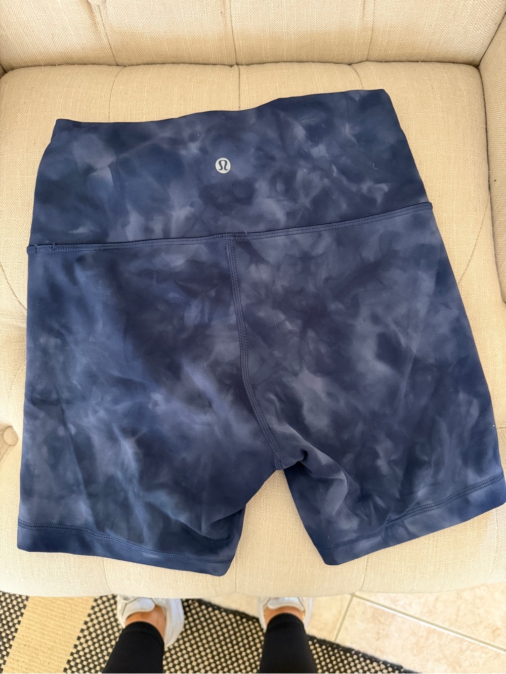 lululemon athletica Navy Tie-Dye High-Rise Athletic Shorts